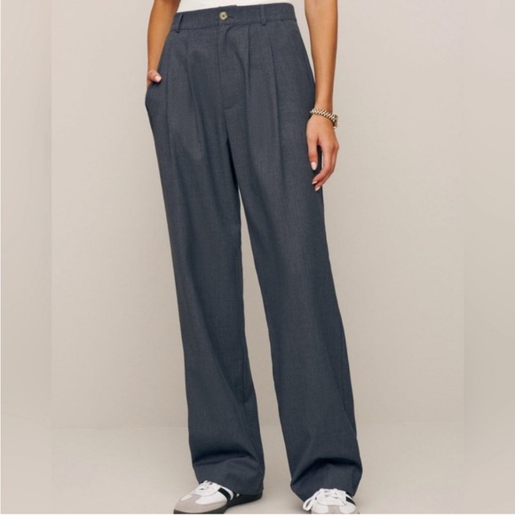 Reformation Mason Pants Grey Pants - Picture 3 of 5